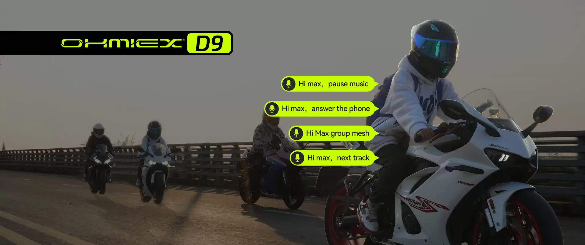 Smart Helmet Bluetooth Headset